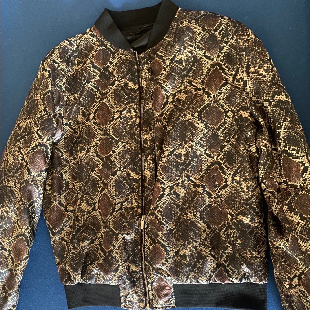 Snakeskin satin Jacket